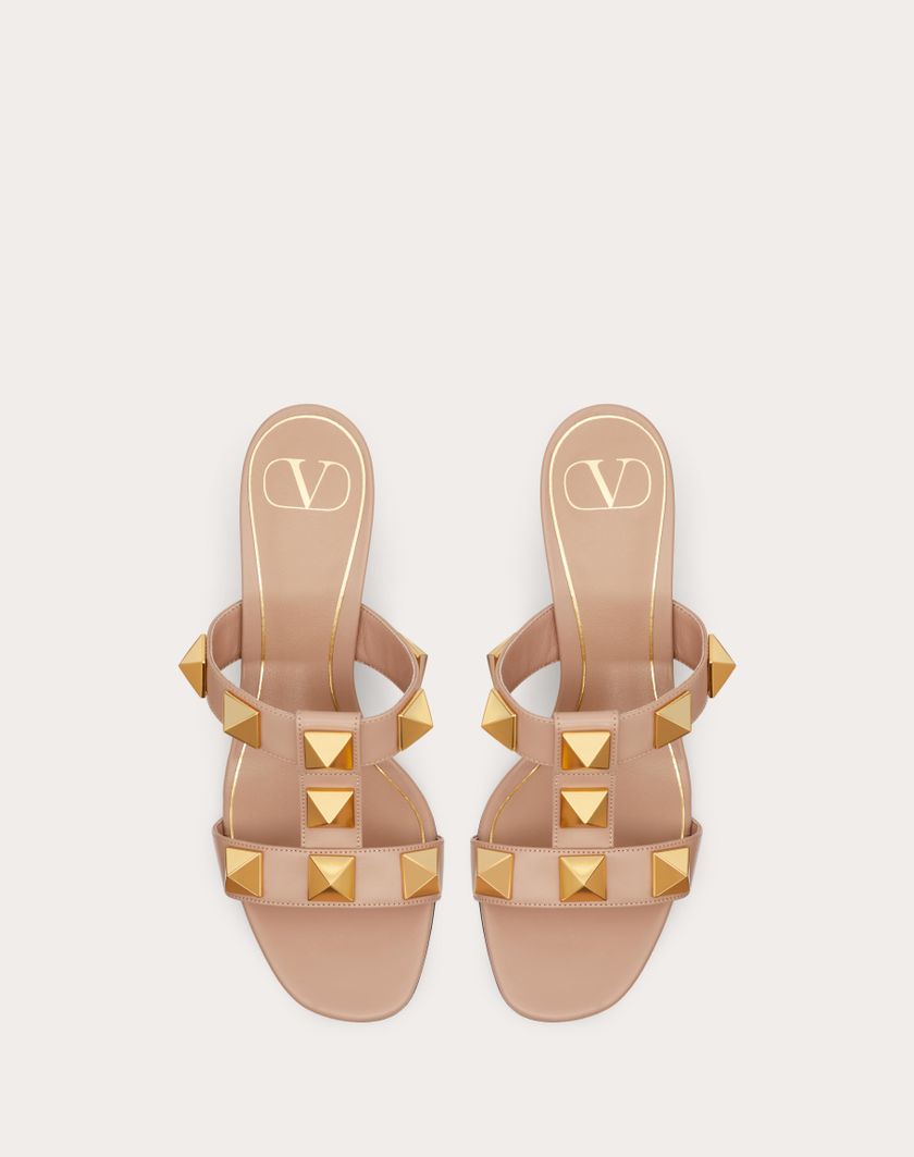 ROMAN STUD CALFSKIN SLIDE SANDAL 60 MM - Image 4